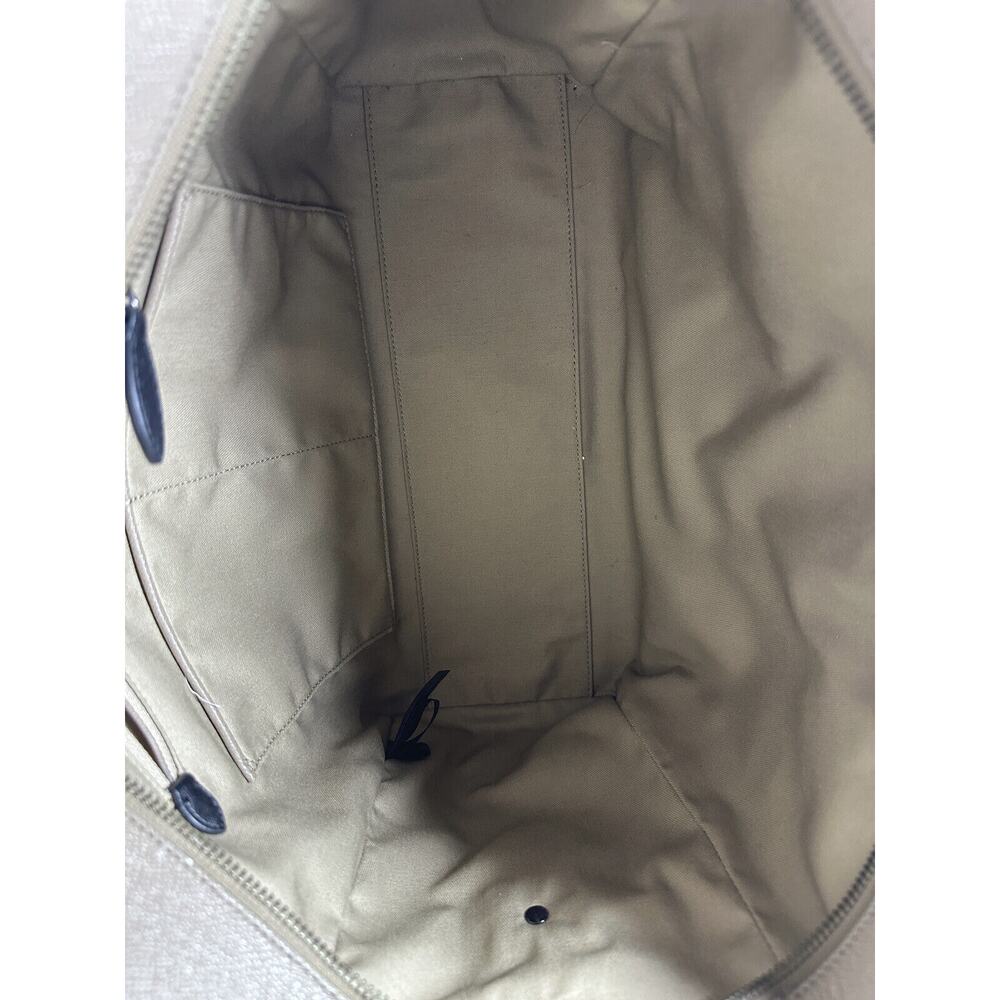 Rebecca Minkoff Gabby Leather Satchel Tote Large Shoulder Bag Beige Clean Lined - Picture 7 of 16